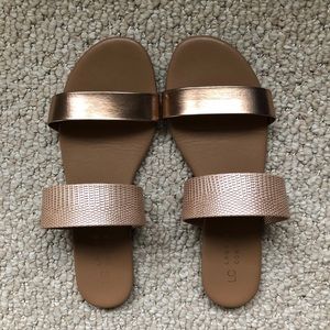 Lauren Conrad Rose Gold Slides